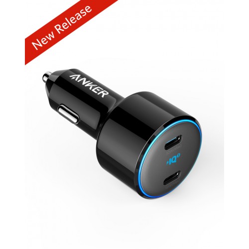 Anker PowerDrive + III Duo 48W car charger with 2 USB-C Power IQ 3.0 Port