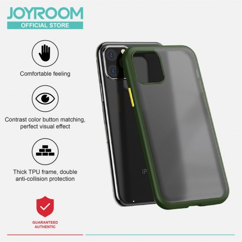 joyroom  11 pro max green cow shield  series  protective  phone  case 