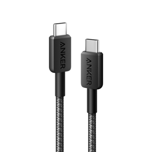 Anker 322 USB-C to USB-C Cable 60W Braided (1.8m/6ft) -Black