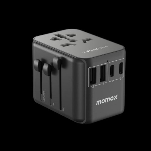 Momax 1-World PD35W 5 ports + AC Travel Adapter (Black)