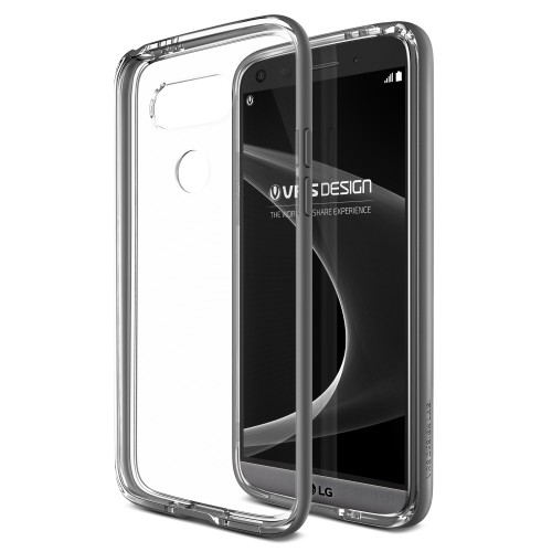 VRSDESIGN Cover for LG G5 / Crystal Bumper / Steel Silver