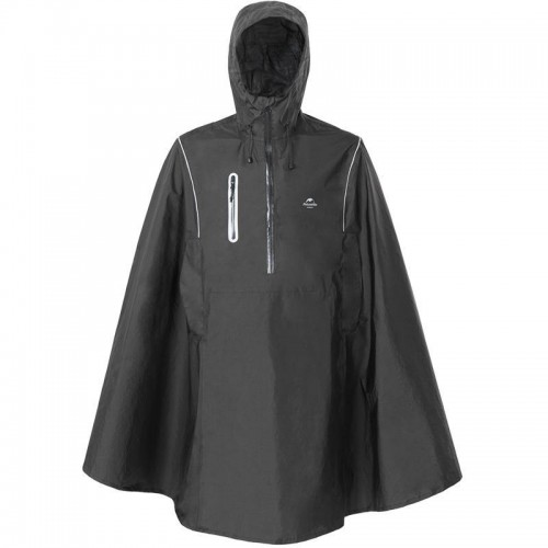 Naturehike Hooded Breathable Outdoor Rain Poncho - Blacl L