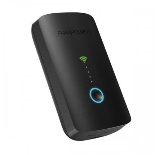 RAVPower / 5 in 1 Filehub / Wifi Router, 6700mAh, Black
