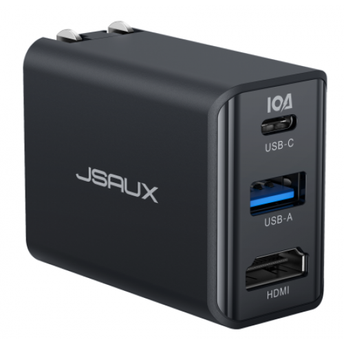 JSAUX Multi-Function charger (US/JP) HUB and charger 2 in 1 black/white