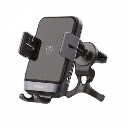 Momax Bundle Q.Mount Smart 15W Wireless Charging Car + Car Mount Holder - Black