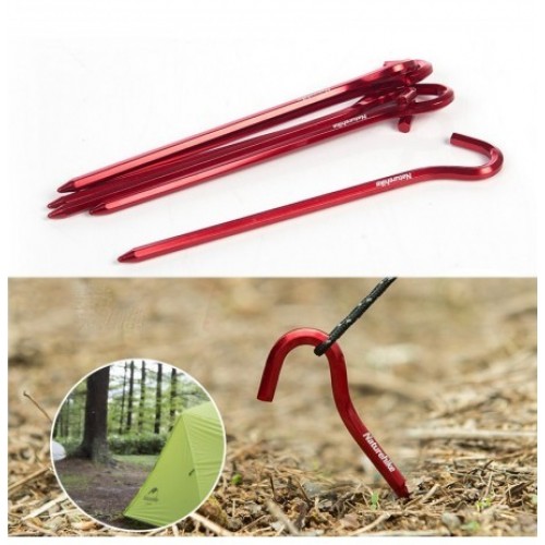 Naturehike Hexagon hook aluminium peg Red (6 pcs)