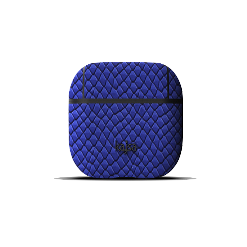 kajsa Jacket Genuine Leather Pearl Pattern AirPods Blue