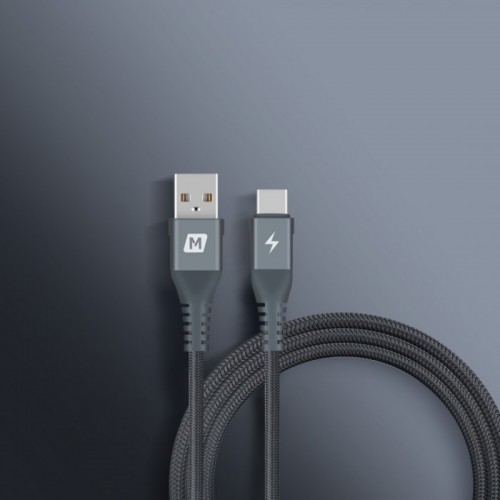 MOMAX ELITE LINK USB-A TO USB TYBE-C CABLE 1.2M GREY