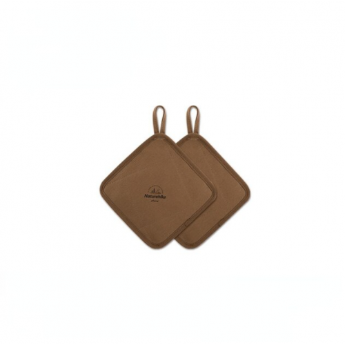 Naturehike CANVAS dinner mat set  insulation pad 2 pcs bronze brown