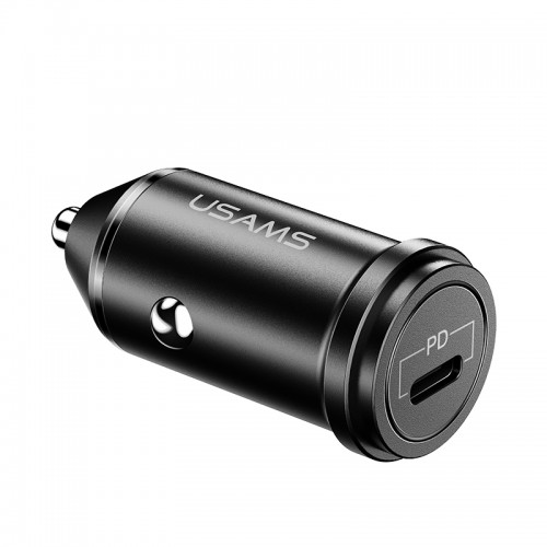 USAMS 18W PD3.0 Fast Charging Car Charger black