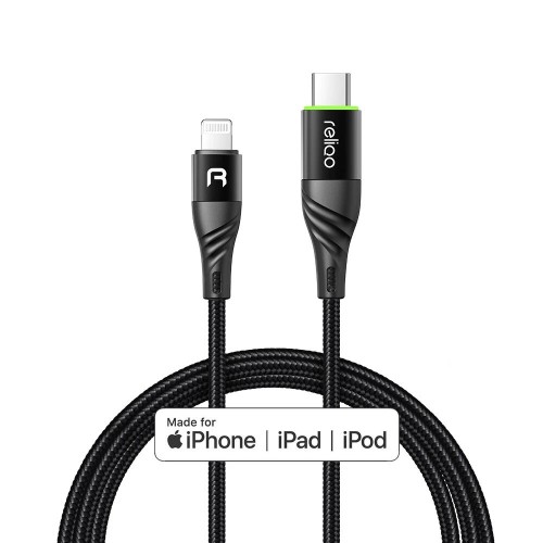 MCDODO Auto Power off MFI Type-C to Lightning PD data cable 1.2m black