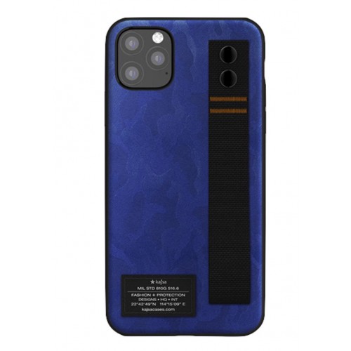 Kajsa Outdoor Collection Camo Satin Straps iPhone 11 Pro Max case Blue