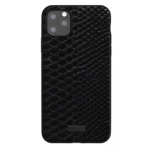 Kajsa Genuine Leather Pearl Pattern iPhone 11 Pro case Black