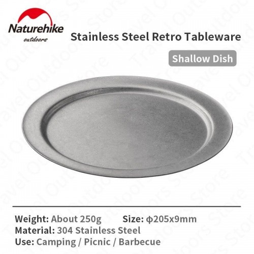 Naturehike STAINLESS STEEL RETRO CUTLERY SHALLOW DISC
