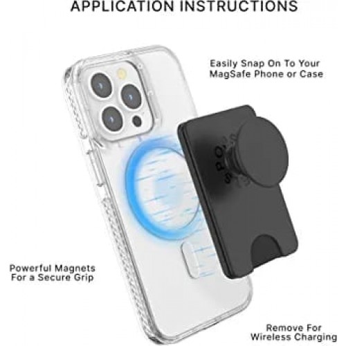 MAGNETIC CARD WALLET HOLDER  MAG SAFE BLACK