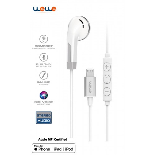 wewe earphones single  Universal designed  Cann used left / right  Apple MFI Certified