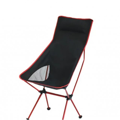HISPEED Aluminum Alloy Folding Camping Moon Chairs L size RED