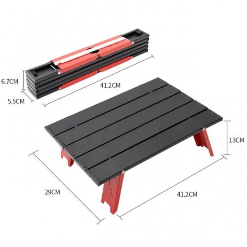 HISPEED Aluminum Alloy Mini Desk Outdoor Camping Mini Aluminium Metal Picnic Folding Table
