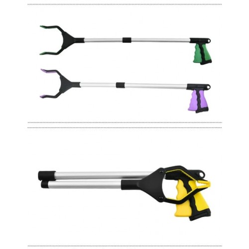 HISPEED Foldable Litter Reachers Pickers Pick Up Tools Gripper Extender Grabber Picker Collapsible Garbage Grabbers