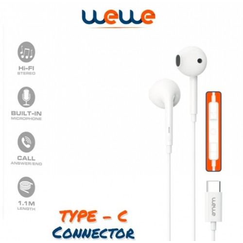 wewe headphone type-c white