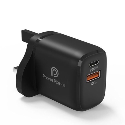 Phone Planet WALL CHARGER 20W BLACK 2  PORT