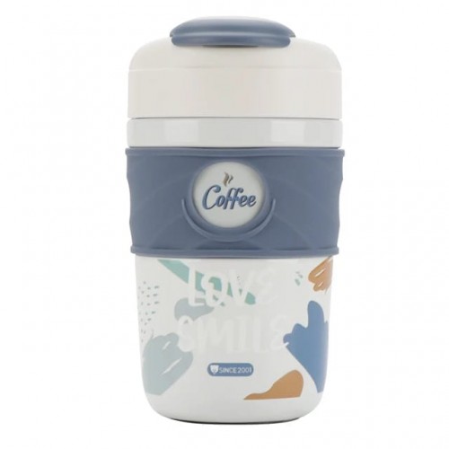 HOAOR okadi stainless steel thermos tea mug white 400ml