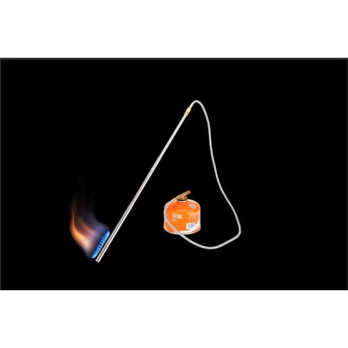campingmoon  Portable charcoal lighter/stainless steel butane gas torch fire burning for camping fire torch 30cm copper pole 100cm hose