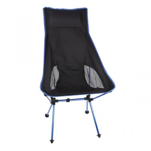 HISPEED Aluminum Alloy Folding Camping Moon Chairs L sizer blue