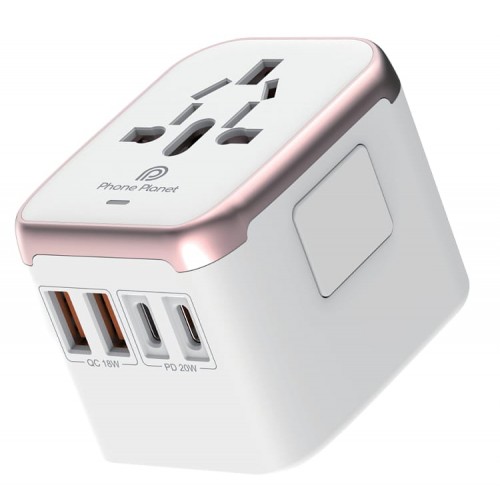 phone planet universal adaptor 20w quick charger white