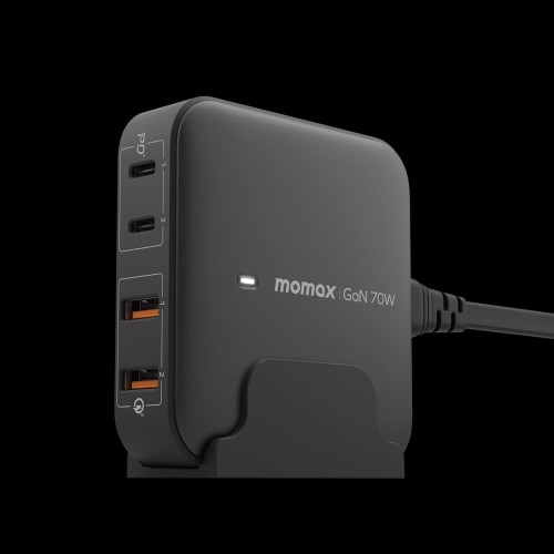 momax One Plug 70W 4-Port Desktop Charger (UK) (Black)