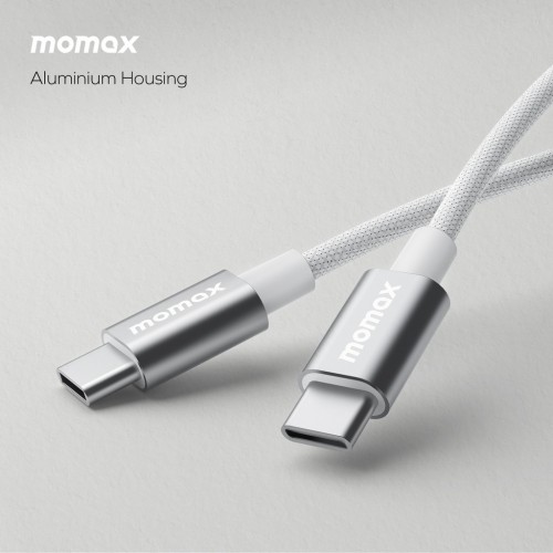MOMAX Elite 60W USB-C Cable 1.5m (White)