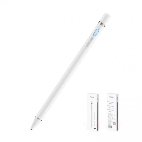 YESIDO ST05 Rechargeable Active Stylus Touch Pen Capacitive Screen Pencil for Phone Tablet white (6719)