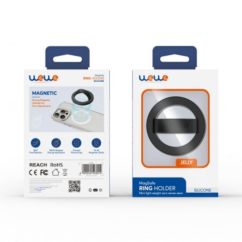 WEWE GRIP JELLY MAGSAFE RING HOLDER BLACK (75145)
