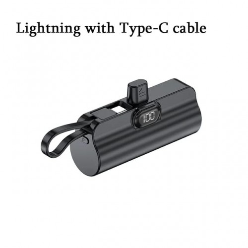 HMT MINI POCKET POWER BANK 5000MAH  TYPE-C BLACK (10101)