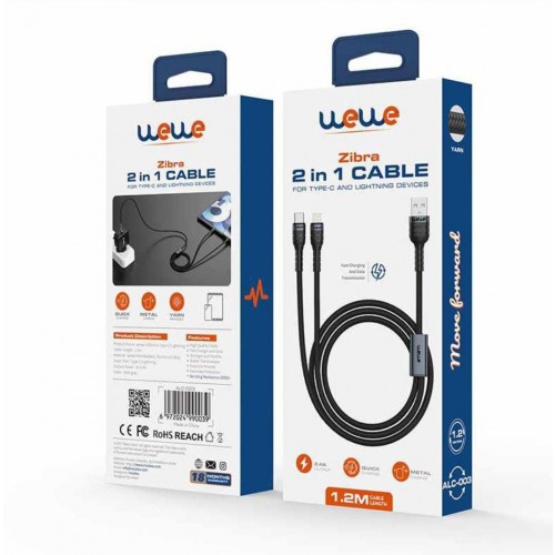 WEWE 2in1 cable for type-c and lightning devices
