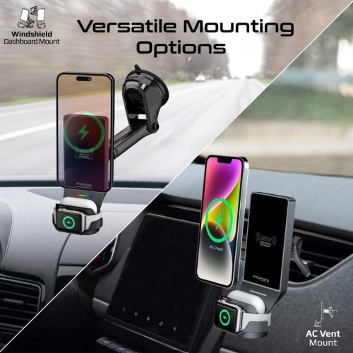 PROMATE holder 3 IN 1 car  Magsaef ewirelesscharging (10635)