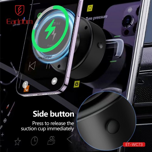 Earldom15w Wireless magnetic suction cup Holder