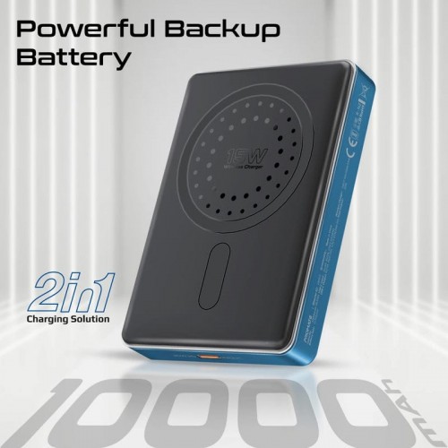 PROMATE 10000MAH MAGSAFE Wireless charging power bank blue(10674)