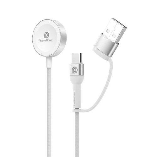 NEW Phone Planet wirless watch charger 1.2m white(11209)