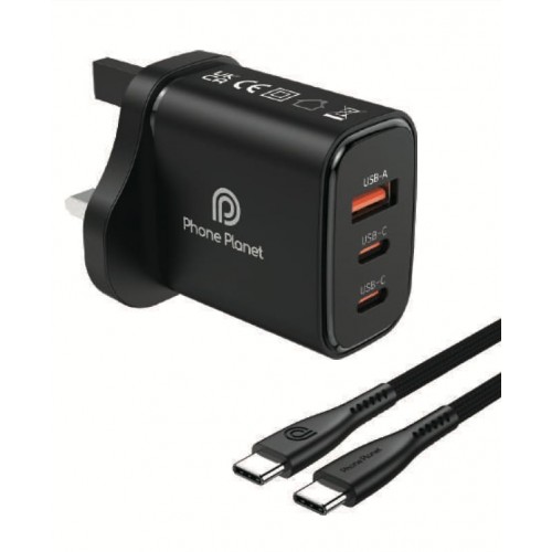 NEW PHONE PLANET WALLCHARGER 45W PD WITH TYPE-C CABLE(11229)
