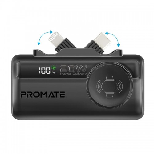 PROMATE World"Smallest multiport power bank 5000mah black(10677)