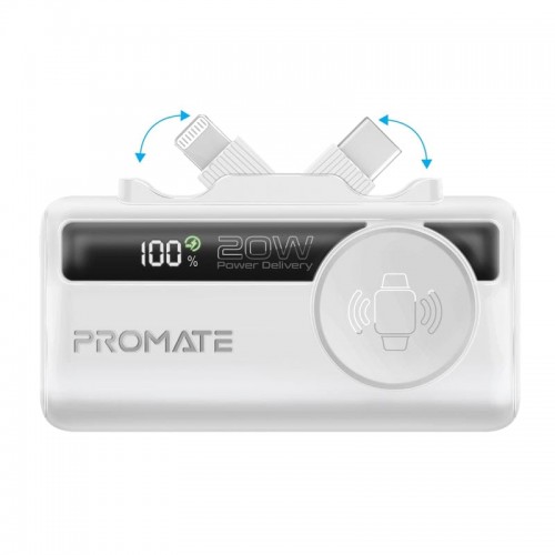 PROMATE World"Smallest multiport power bank 5000mah White(10680)