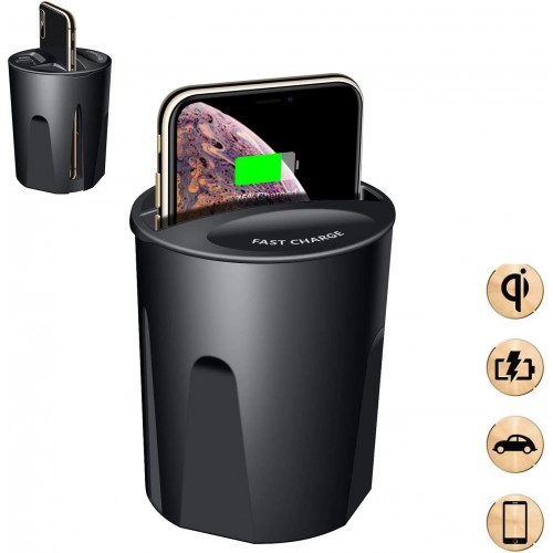 wireless car charging cup (charging only phone) 