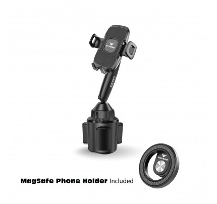 Eltoro Car Cup Holder Phone Mount with MagSafe Phone Holder - Black