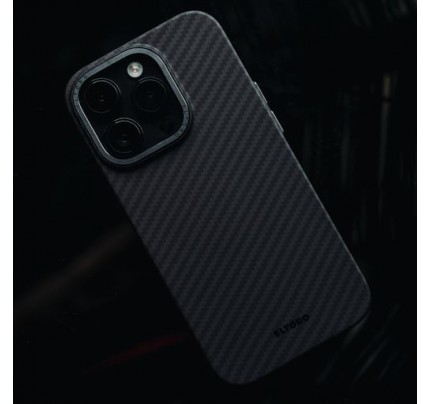 ELTORO MAGSAFE IRON CARBON COVER FOR IPHONE 15 PRO- BLACK
