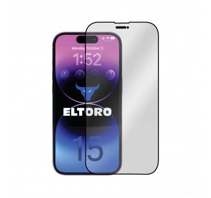 Eltoro Double Strong CF Screen Protector for iPhone 15 - Clear/Black