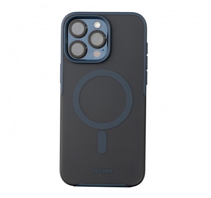 ELTORO MAGSAFE SMOKE RUBBERIZED COVER FOR IPHONE 15 PRO MAX - NAVY BLUE