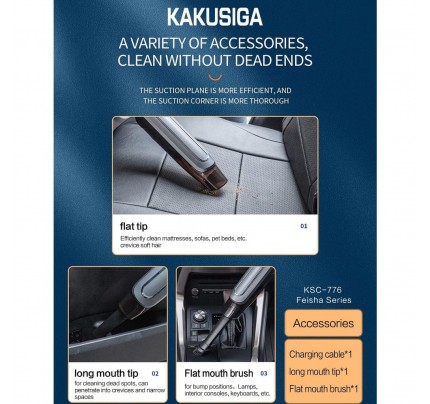 KAKUSIGA Wireless Car Vacuum 