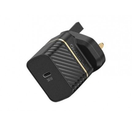 OtterBox UK Wall Charger 30W GaN – 1X USB-C 30W USB-PD (Black)