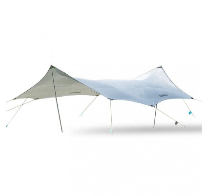 Naturehike cloud moraine awning canopy Q-9B with 2 poles 150D-grey